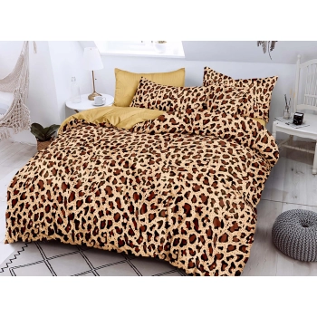 Pościel 160x200 bawełna satynowa panterka PK733 z prześcieradłem